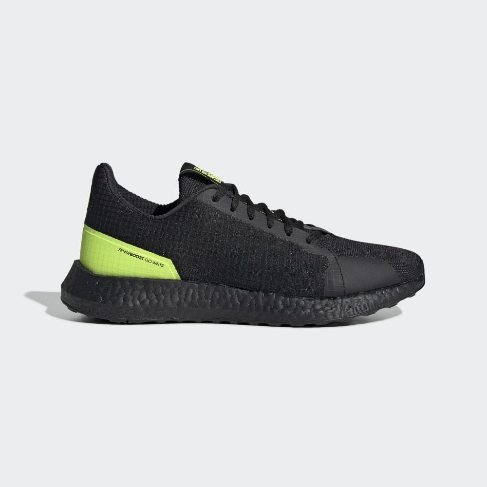 Adidasi Alergare Adidas Senseboost GO Iarna Barbati Romania - Negrii/Galbeni EH1029